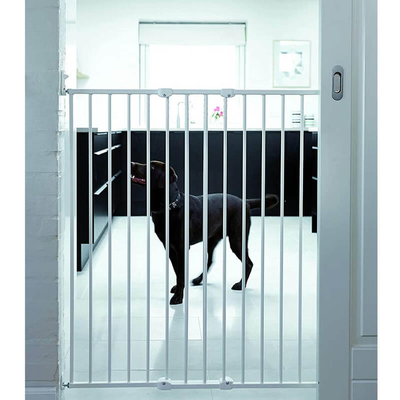 Babydan White Metal Pet Gate, Size 62.5-106.8cm