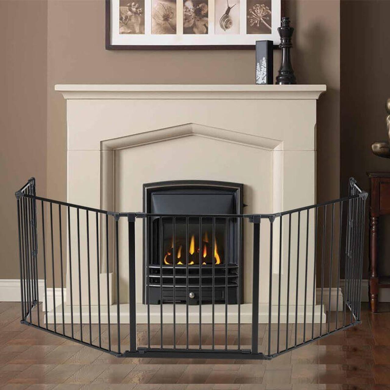 BabyDan Configure Flex XL Hearth Gate Black (90-278cm) Fireplace