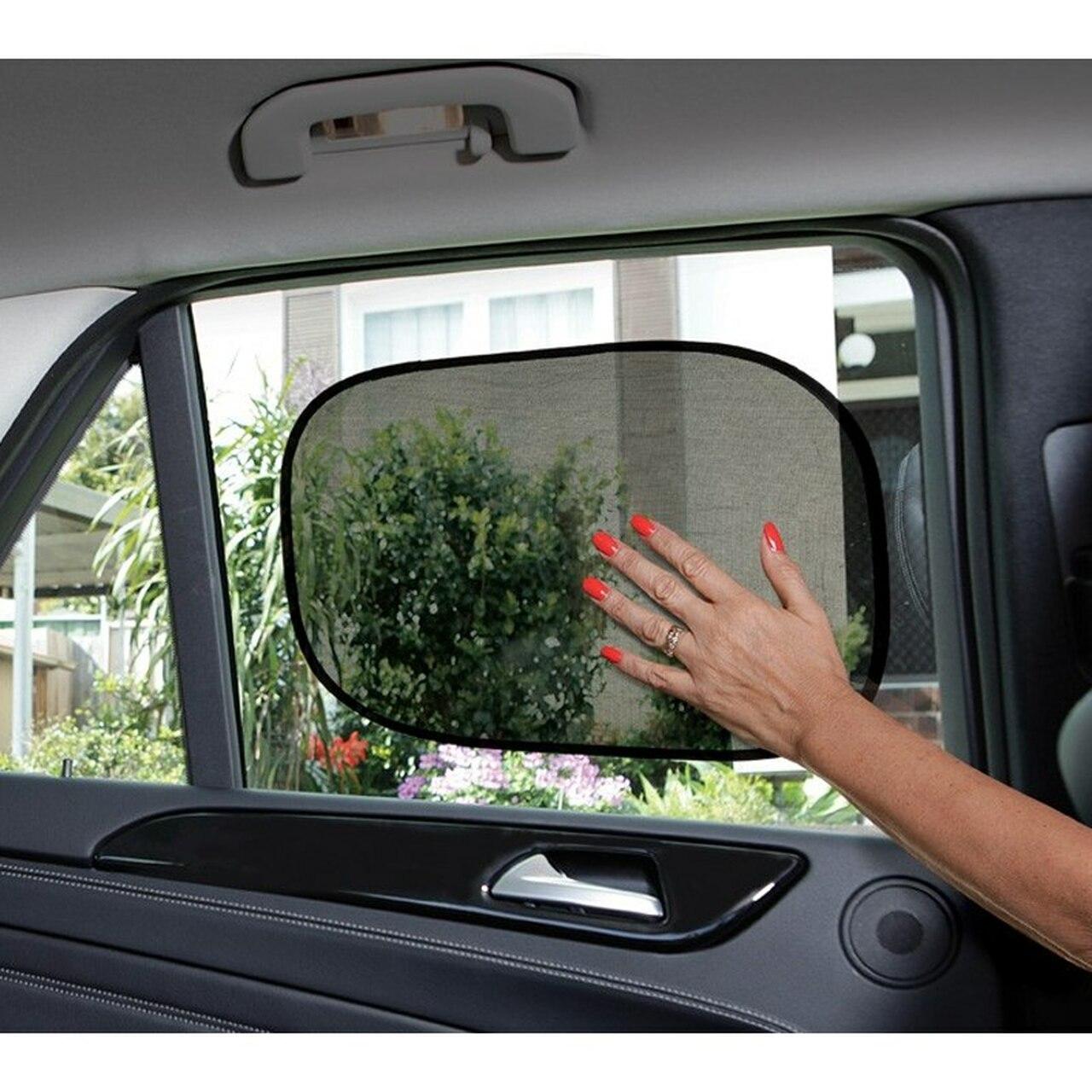 Dreambaby Insta-Cling Car Shades Black - UPF 50+ protection, Mesh screen, Static cling