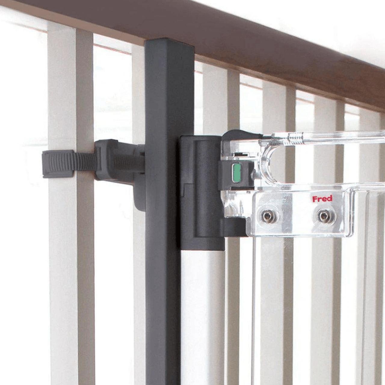 Fred Universal Stair Post - Dark Grey, Works with all brands of safety gates