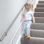 Kiddie Rail Straight Staircase White image