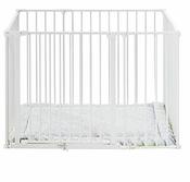 Babydan Square Playpen / Park-A-Kid with Urban Playmat - White image