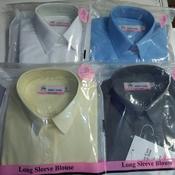 Blouse - Long Sleeve Girls - White image