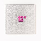 12" Square Silver Cake Drums image