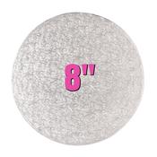 8" Round Silver Cake Drums image