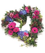 Loose Open Heart Cerise, Pink &amp;amp; Blue