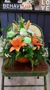 Lily &amp;amp; Rose Pumpkin Arrangement