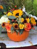 Sunflower Pumpkin Flower Arrangement