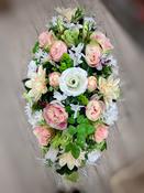 Peach &amp;amp; White Silk Spray