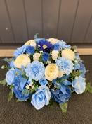 Blue and White Silk Posy