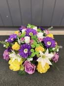 Purple and Yellow Silk Posy