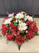 Red and White Silk Posy