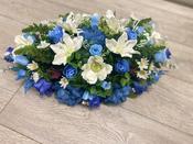 Blue and White Silk Spray