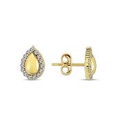 9K Yellow Gold Tear Drop Earrings image