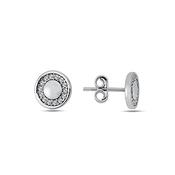 9K White Gold Stud Earrings image