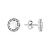 9K White Gold Stud Earrings image