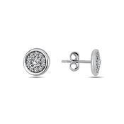 9K White Gold Stud Earrings image