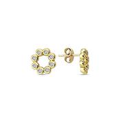 9k Yellow Gold Circular Stud Earrings image