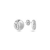 9K White Gold Stud Earrings image