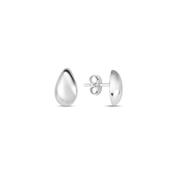 9K White Gold Tear Drop Stud Earrings​. image