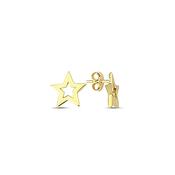 9K Yellow Gold Star Stud Earrings image