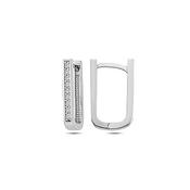9K White Gold Hoop Earrings image