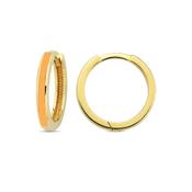 9K Yellow Gold Hoop Earrings - Orange image