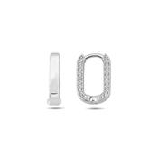 9K White Gold Hoop Earrings image