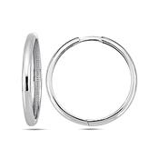 ​9K White Gold Hoop Earrings - Large image