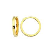 9K Yellow Gold Hoop Earrings - Medium image