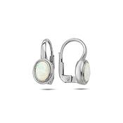 ​9K White Gold Hoop Earrings. image