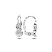 9K White Gold Hoops Earrings. image