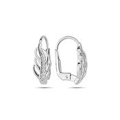 ​9K White Gold Earrings with CZ detail​. image
