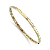 9K Yellow Gold Bracelet with CZ stones. image