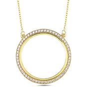 ​9K Yellow Gold 43 cm Necklace with CZ detail.​ image