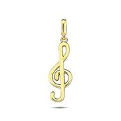 9K Yellow Gold Treble Clef Pendant image