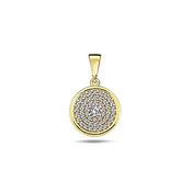 9K Yellow Gold Pendant with CZ Centre. image