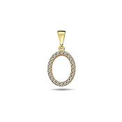 9K Yellow Gold Pendant with CZ Stones image