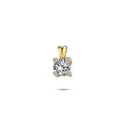 9K Yellow Gold Pendant with CZ stone image