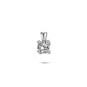 ​9K White Gold Pendant with CZ stone​. image