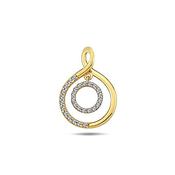 9K Yellow Gold Pendant with CZ Stones image