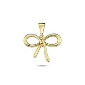 9K Yellow Gold Bow Pendant image