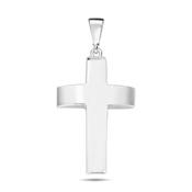​9K White Gold Cross Pendant. image