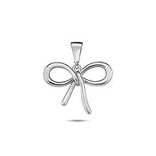 ​9K White Gold Bow Pendant​ image