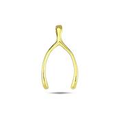 9K Yellow Gold Wish Bone Pendant image