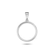 ​9K White Gold Circle Pendant​ image