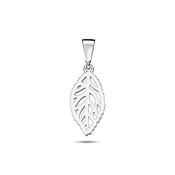 ​9K White Gold Leaf Pendant​. image