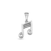 ​9K White Gold Music Note Pendant​ image