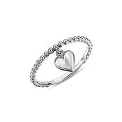 ​9K White Gold Ring with Love Heart image