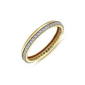 ​9K Yellow Gold Ring with CZ Stones​. image